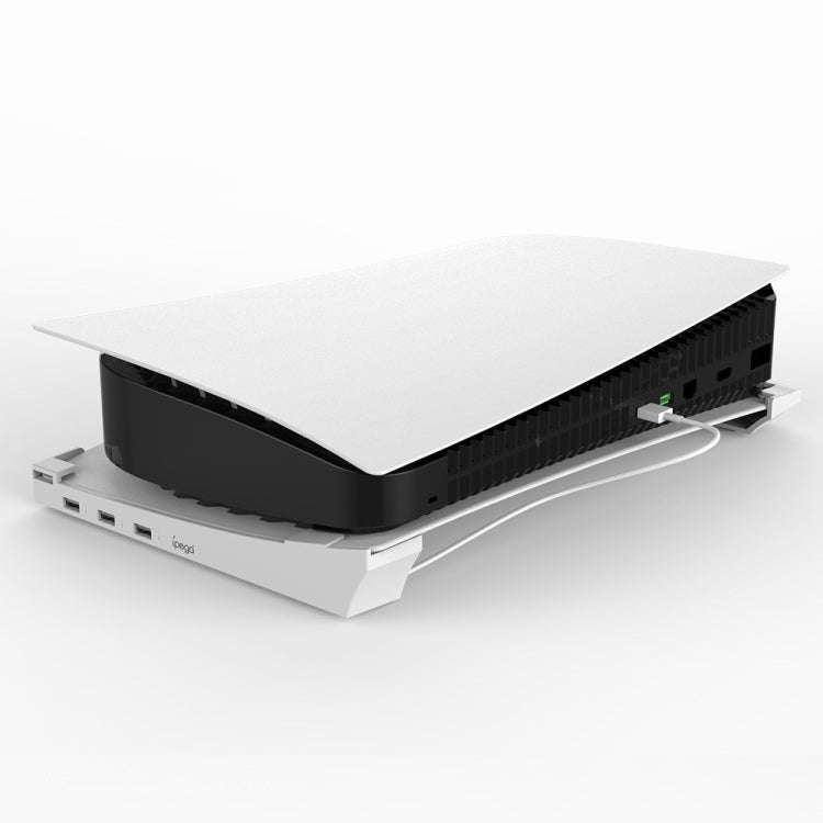 For PS5 IPEGA Horizontal Stand with 4-Port USB Hub Base Holder