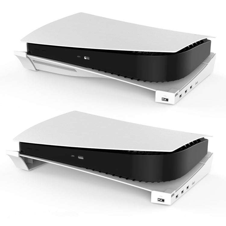 For PS5 IPEGA Horizontal Stand with 4-Port USB Hub Base Holder