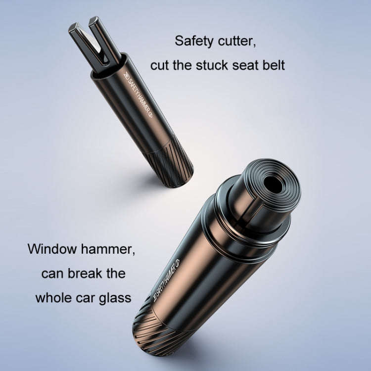 Vehicle-Mounted Multifunctional Broken Window Escape Safety Hammer(Black)