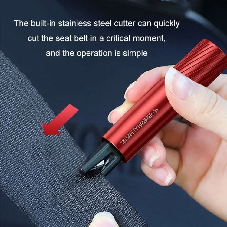 Vehicle-Mounted Multifunctional Broken Window Escape Safety Hammer(Black)