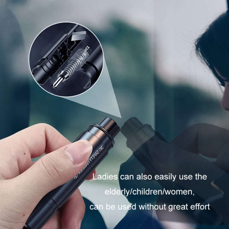 Vehicle-Mounted Multifunctional Broken Window Escape Safety Hammer(Black)