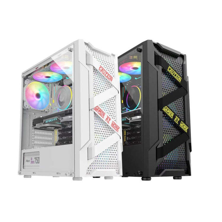 EVESKY Acrylic Side Transparent ATX Computer Case With 6 Fans Position And USB 3.0 Interface, Col...