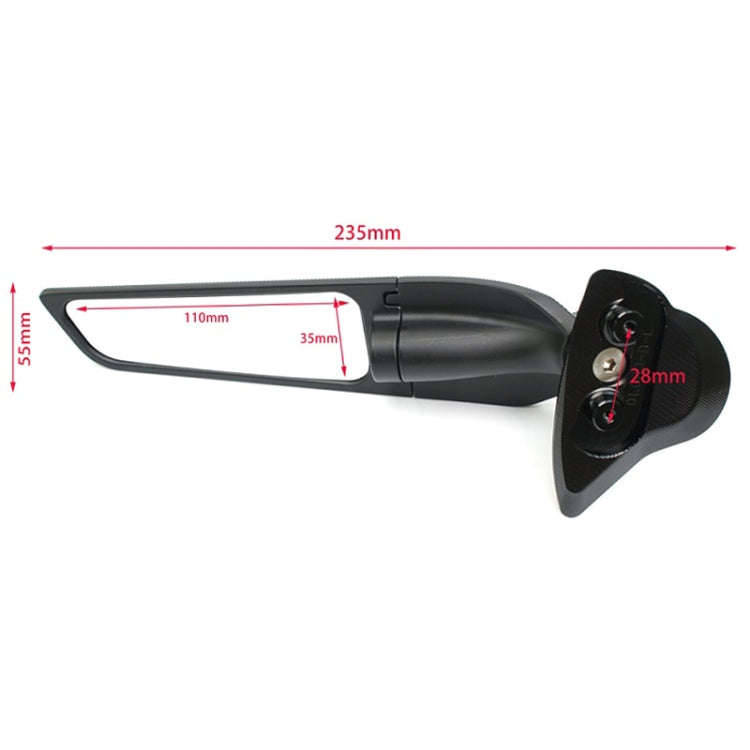 For YAMAHA YZF-R6/R7 Motorcycle Fixed Wing Reflector(Black)