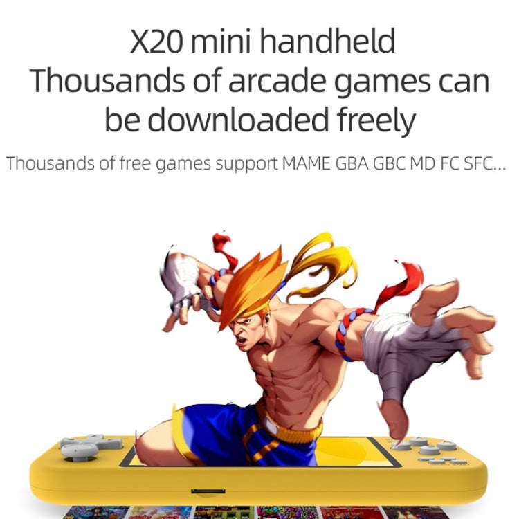 Nostalgic Street Fighter FC Handheld Video Game Console(Blue)