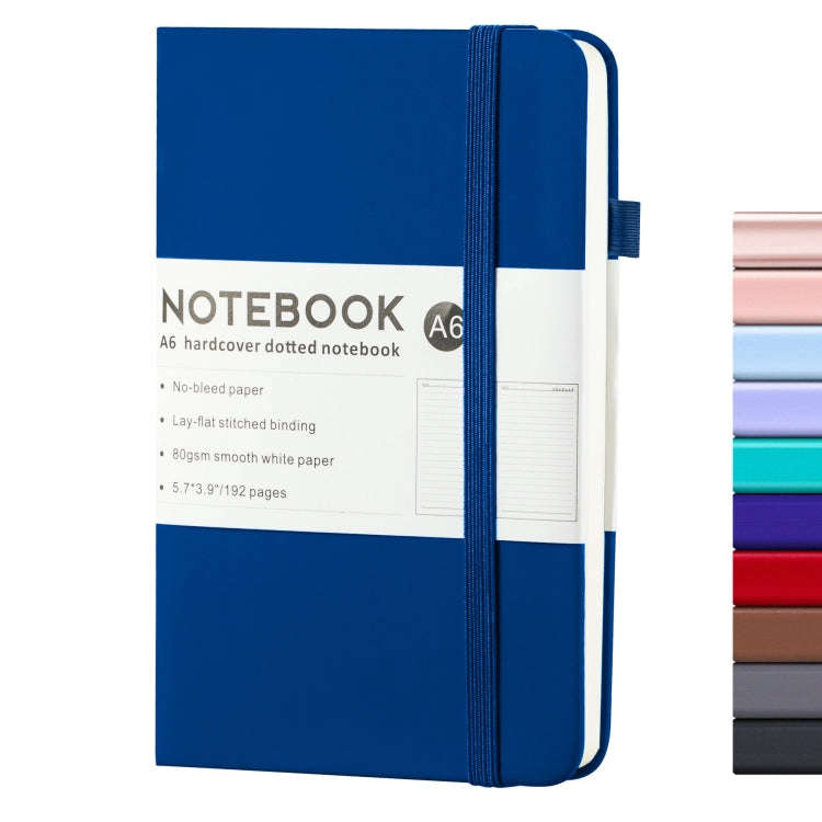 A6 PU Leather Notebook Business Notepad 96 Sheets Inner Pages(Royal Blue)