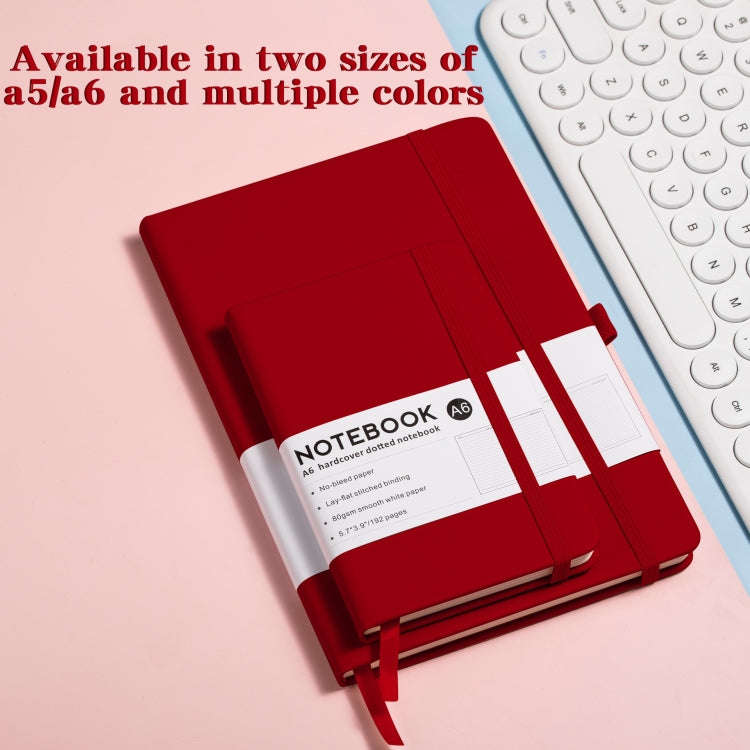 A6 PU Leather Notebook Business Notepad 96 Sheets Inner Pages(Lake Green)