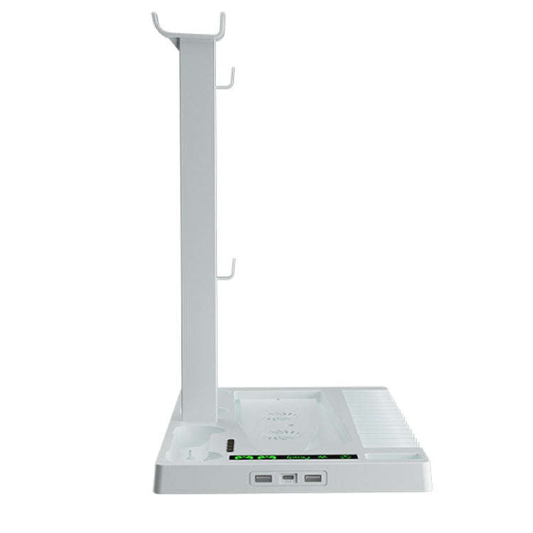iplay for PS5 Host Cooling Handle Charging Base with Disc Storage Rack(White)