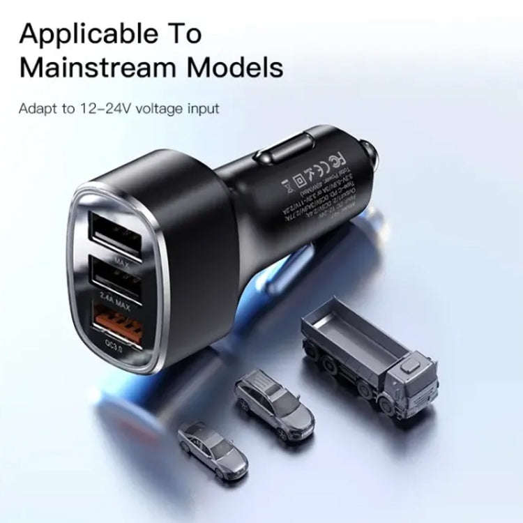 Yesido Y46 42W 3 USB Port Car Fast Charger(Black)