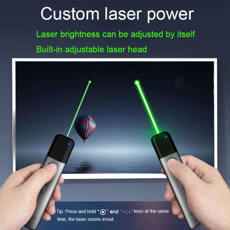 ASiNG LED LCD Screen High Power Bright Green Laser Pointer PPT Speech Instructions Page Presenter...