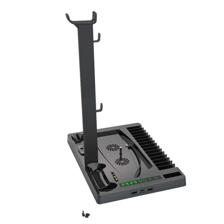 iplay for PS5 Game Console Cooling Fan Base Charging Stand with Disc Holder(Black)
