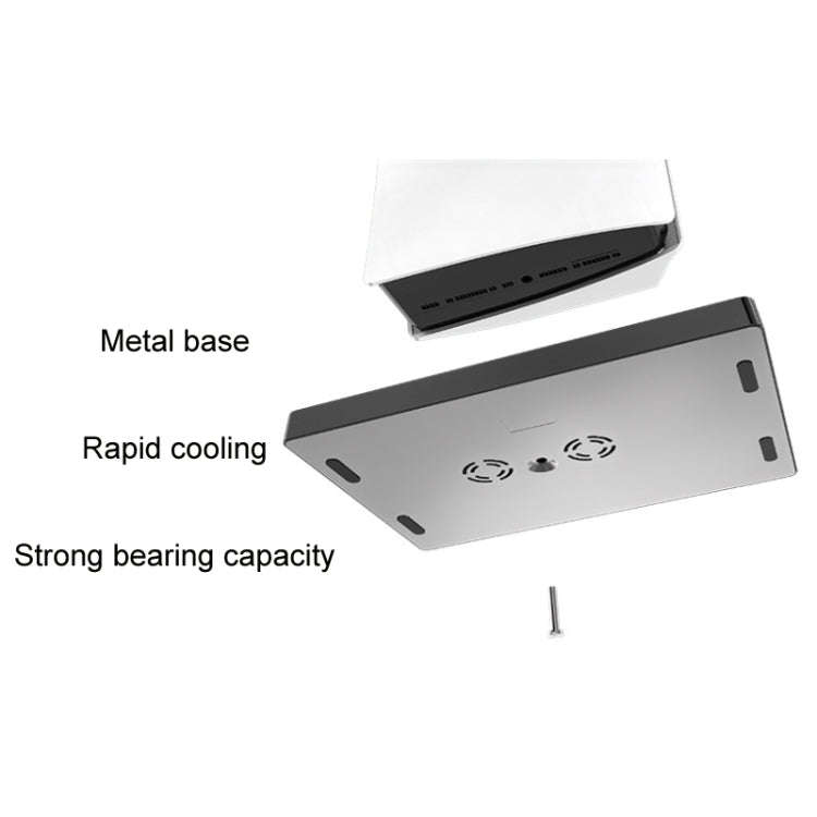 iplay for PS5 Game Console Cooling Fan Base Charging Stand with Disc Holder(Black)
