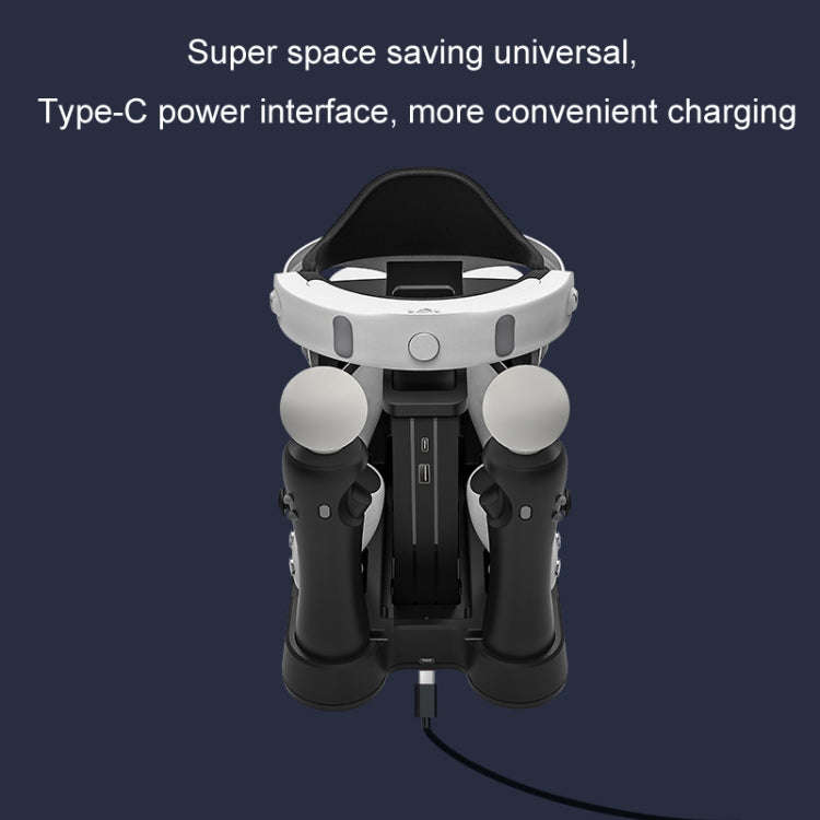 Iplay For PS5/Move/VR Multifunctional Storage Stand Charging Base(White)