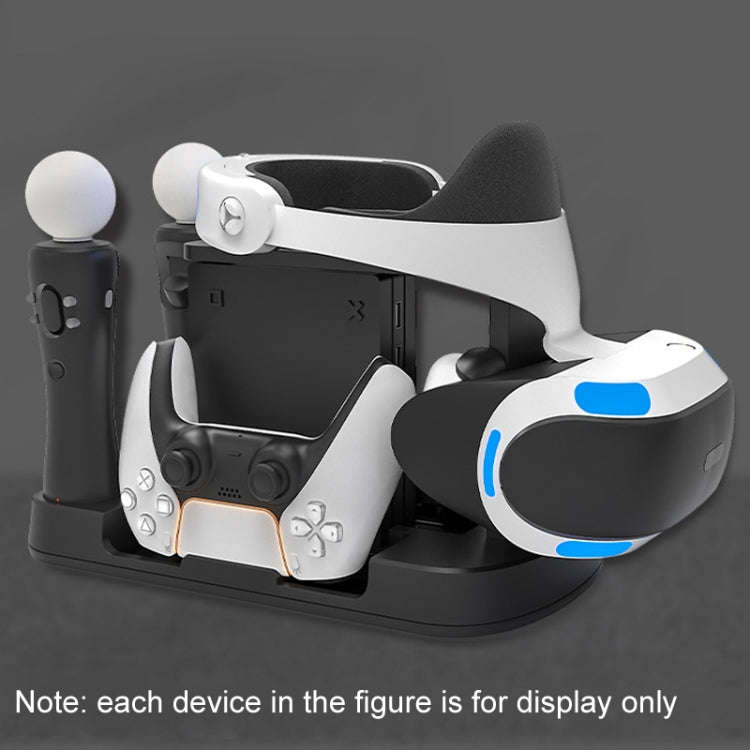 Iplay For PS5/Move/VR Multifunctional Storage Stand Charging Base(White)