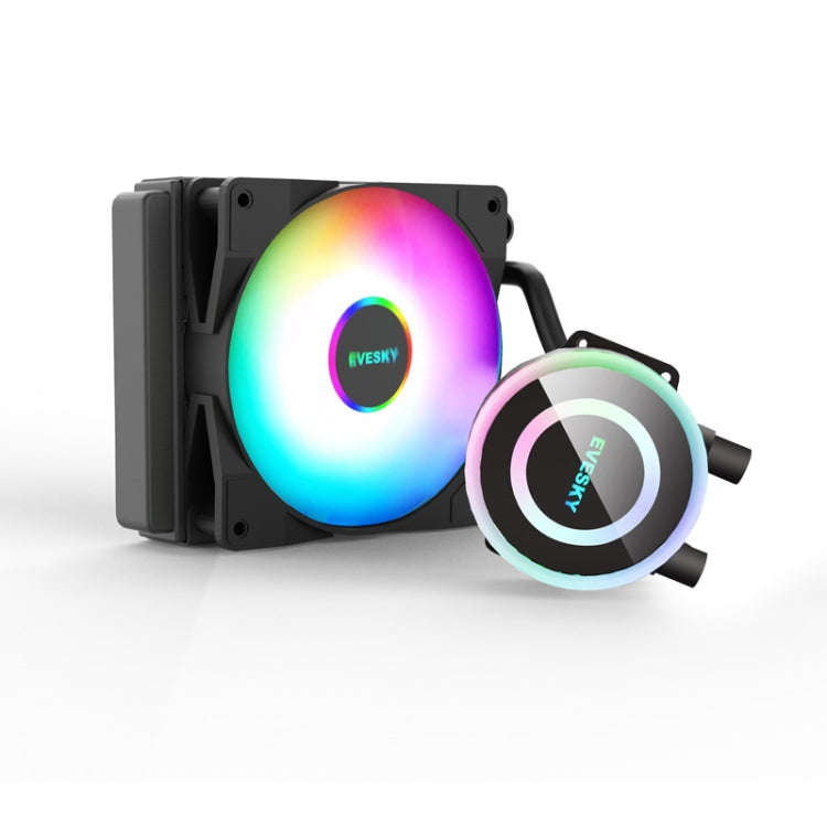 EVESKY  Water Cooler Cpu Fan RGB Fan Liquid Heatsink Integrated Radiator, Spec: 120mm RGB