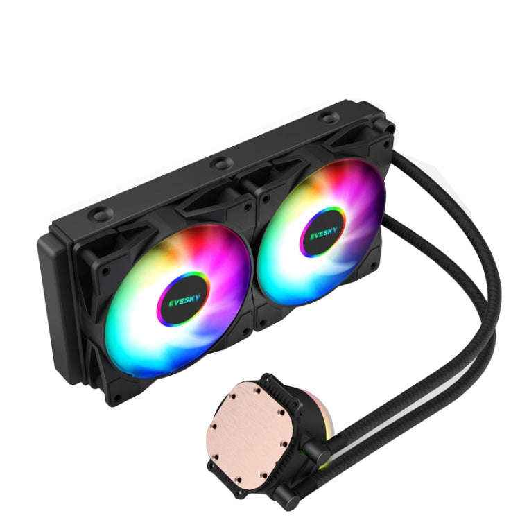 EVESKY  Water Cooler Cpu Fan RGB Fan Liquid Heatsink Integrated Radiator, Spec: 240mm