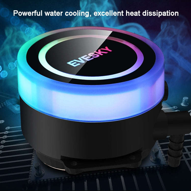 EVESKY  Water Cooler Cpu Fan RGB Fan Liquid Heatsink Integrated Radiator, Spec: 240mm