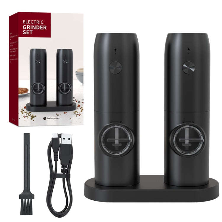 Electric Automatic Salt And Pepper Grinder Set With Charging Base, Model: J2  KYMQ-15C