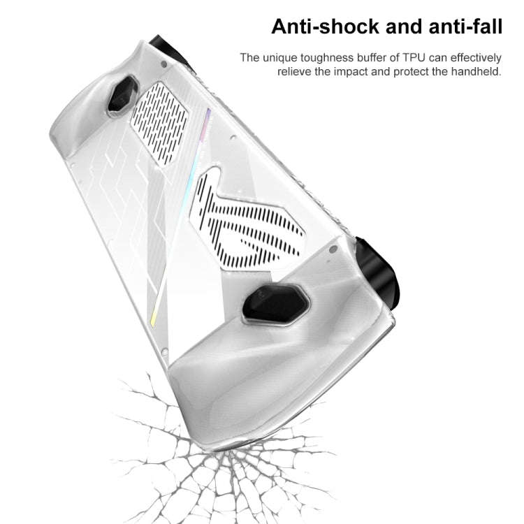 For ASUS Rog Ally Game Console All-in-one TPU Soft Protective Case(Transparent)