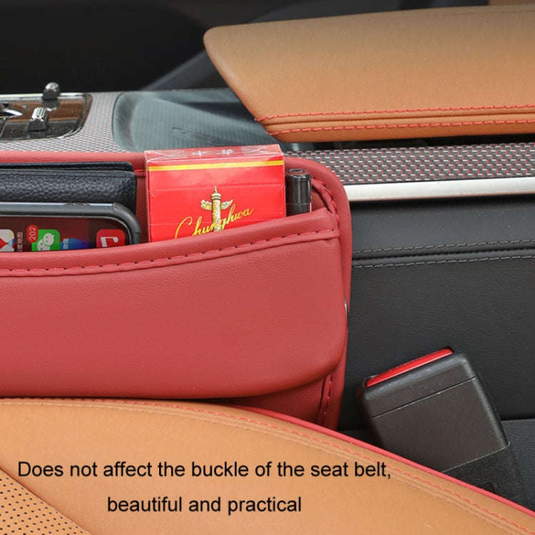 Car Gap Storage Box Seat Decoration Seat Filler Organizer(Brown)