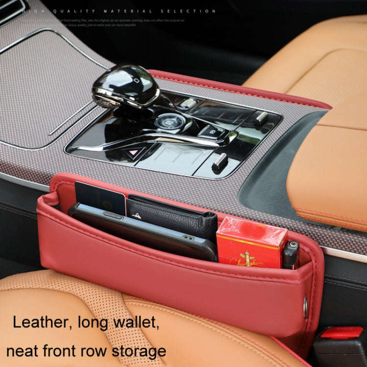 Car Gap Storage Box Seat Decoration Seat Filler Organizer(Brown)