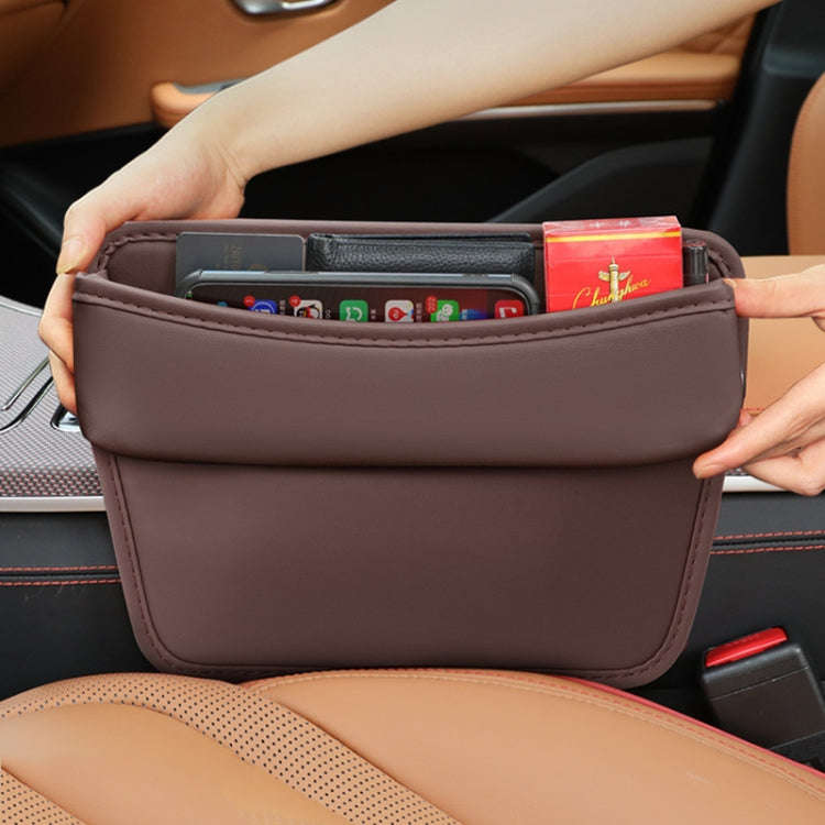 Car Gap Storage Box Seat Decoration Seat Filler Organizer(Wine Red)
