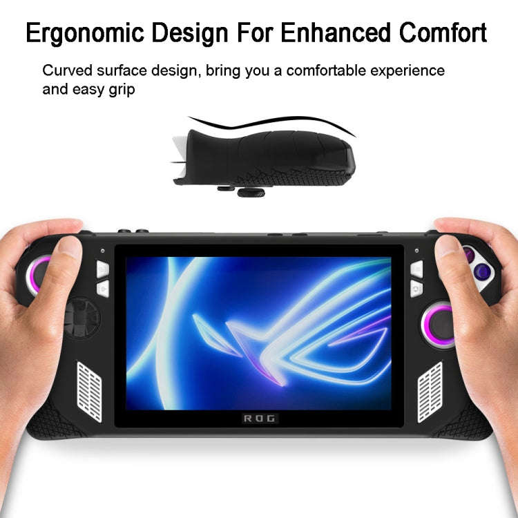 For ASUS Rog Ally Gaming Console Multicolor Silicone Case With 2 Button Caps(Blue)