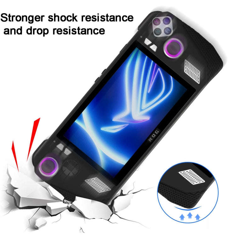 For ASUS Rog Ally Gaming Console Multicolor Silicone Case With 2 Button Caps(Gold)