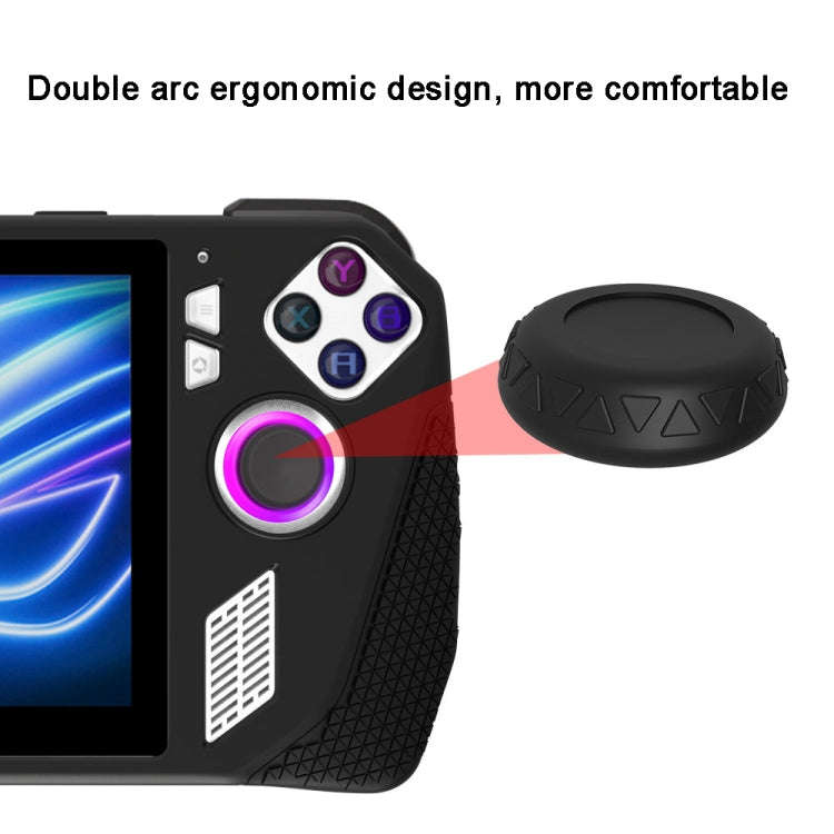 For ASUS Rog Ally Gaming Console Multicolor Silicone Case With 2 Button Caps(Blue)