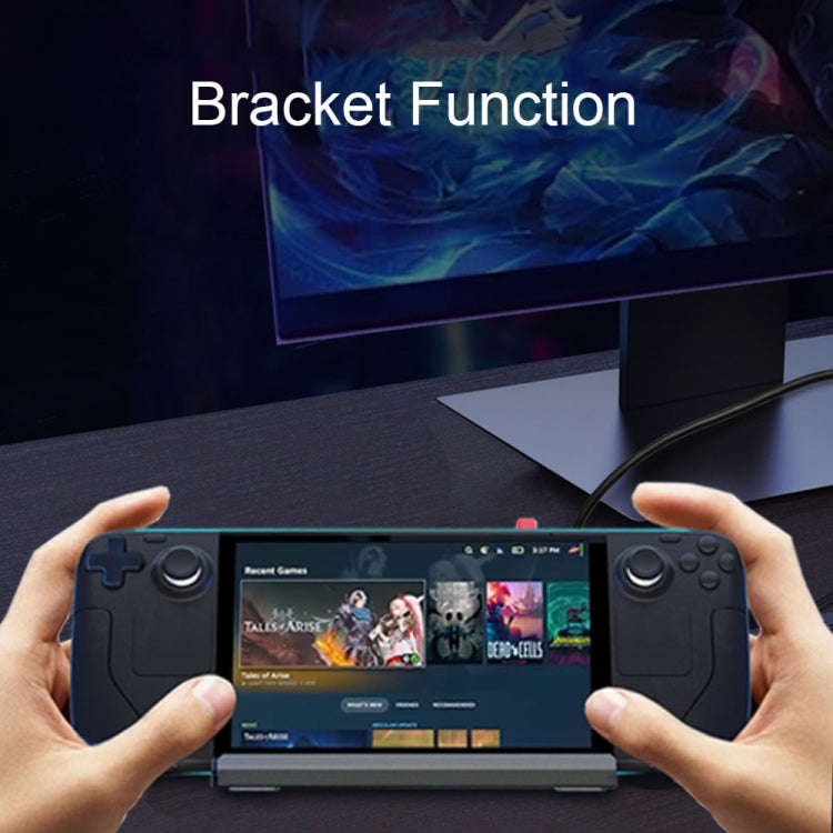 iplay HBSD-490B For Steam Deck Game Console Charging Base Handheld Game Stand Charger(Silver Gray)