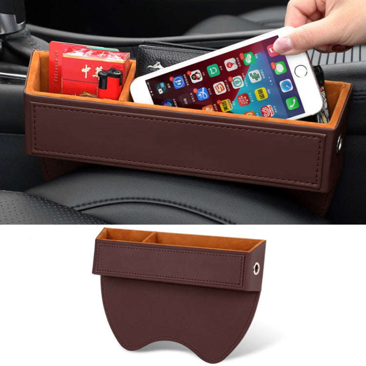 Car Crevice Sundries Storage Box Car Interior Decoration Supplies, Color: Brown Principal Driver