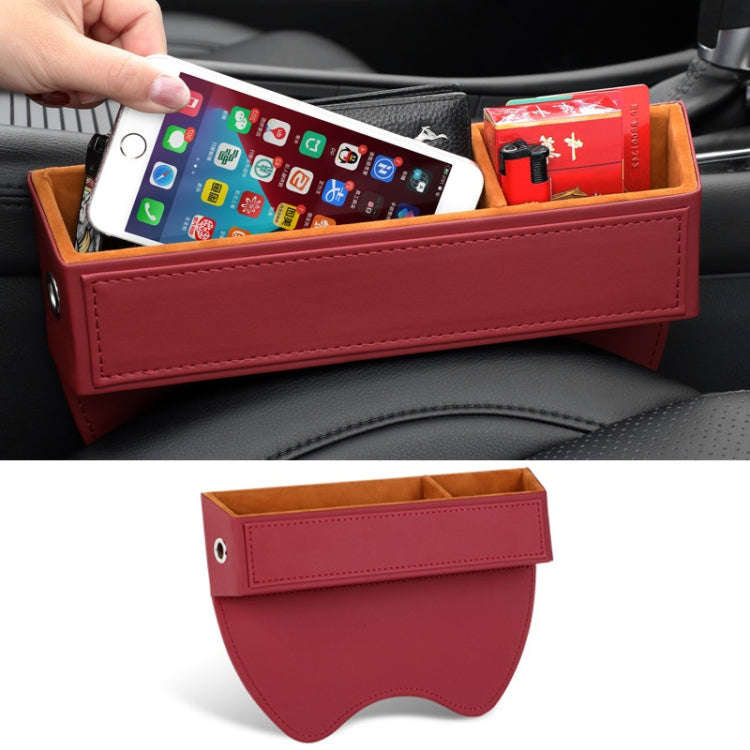 Car Crevice Sundries Storage Box Car Interior Decoration Supplies, Color: Wine Red Co-pilot