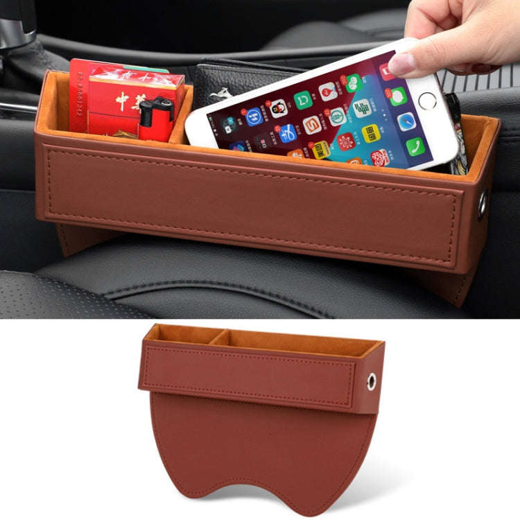 Car Crevice Sundries Storage Box Car Interior Decoration Supplies, Color: Light Brown Principal D...