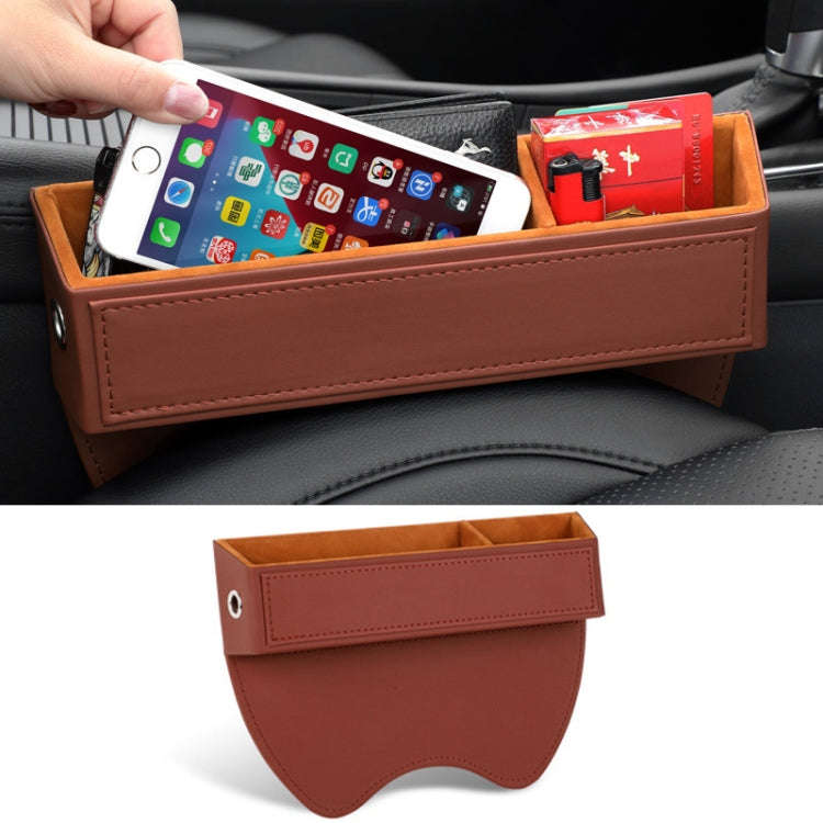 Car Crevice Sundries Storage Box Car Interior Decoration Supplies, Color: Light Brown Co-pilot