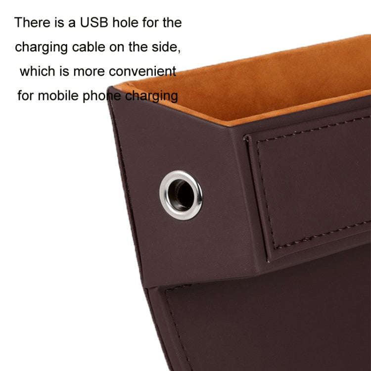 Car Crevice Sundries Storage Box Car Interior Decoration Supplies, Color: Beige Principal Driver