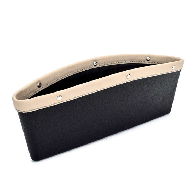Car Seat Gap Leak-Proof Debris Mobile Phone Storage Box(Beige)