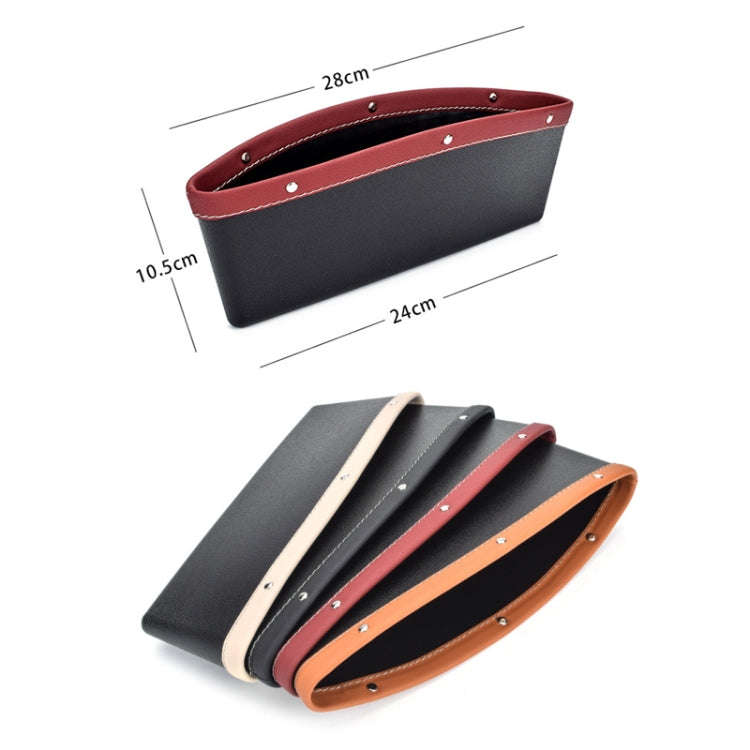 Car Seat Gap Leak-Proof Debris Mobile Phone Storage Box(Red)