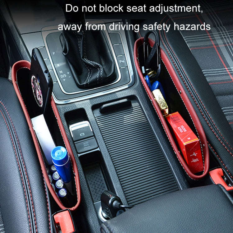 Car Seat Gap Leak-Proof Debris Mobile Phone Storage Box(Red)