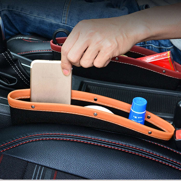 Car Seat Gap Leak-Proof Debris Mobile Phone Storage Box(Red)
