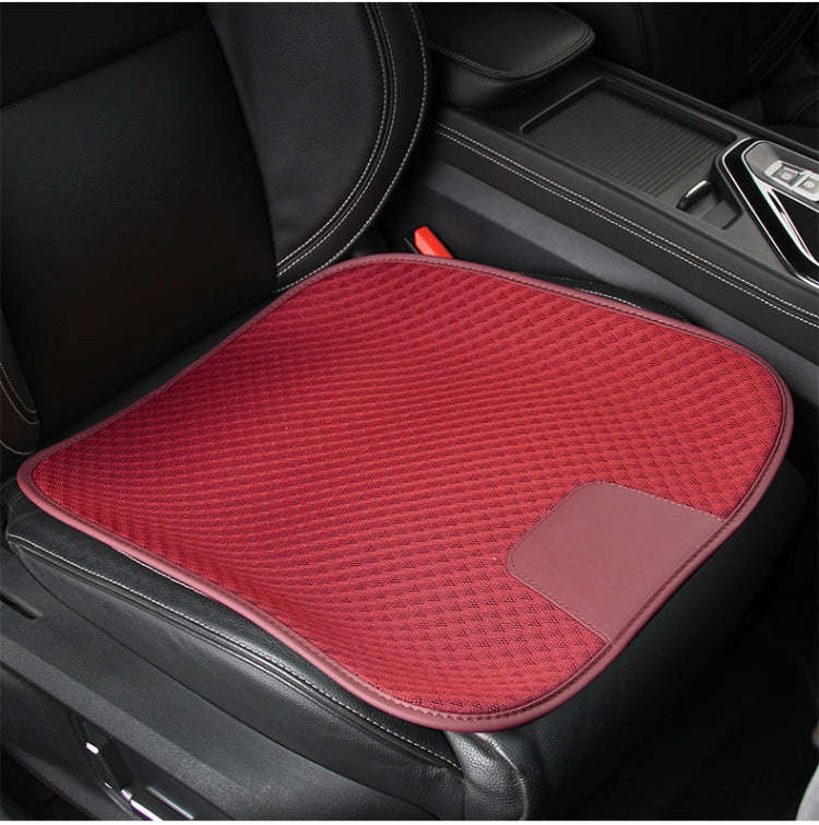 Car Seat Without Backrest Ice Silk Cushion(Claret)