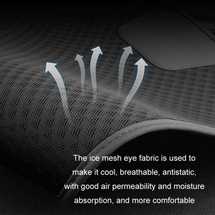 Car Seat Without Backrest Ice Silk Cushion(Black)