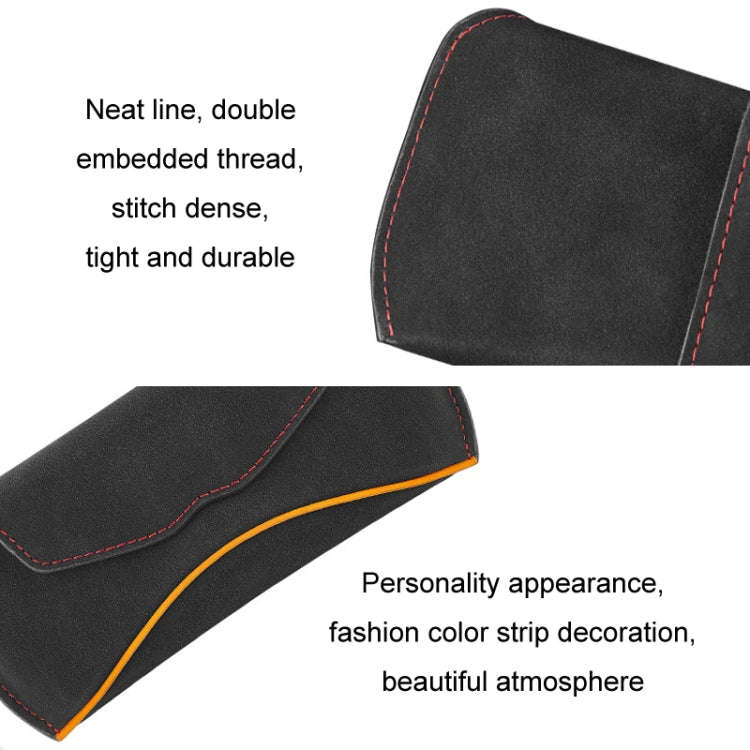 Car Sun Visor Multifunctional Glasses Case Card Storage Bracket(Red)