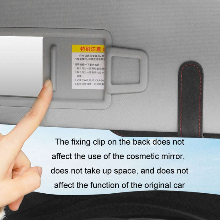 Car Sun Visor Multifunctional Glasses Case Card Storage Bracket(Red)