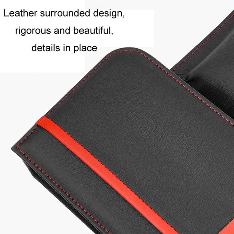 Leather Car Seat Gap Multifunctional Storage Box(Black)