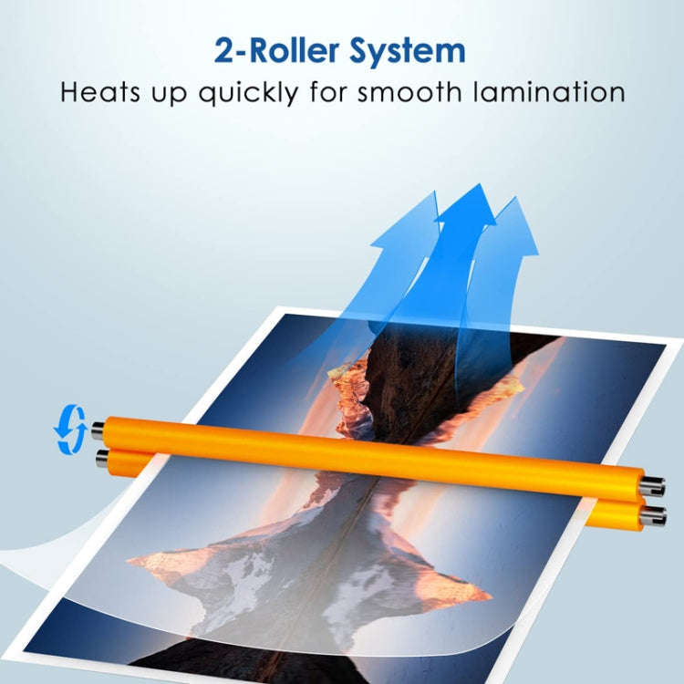FN333 A4 Photo Laminating Machine With Hot And Cold Mode, Size: Set 1(UK Plug)