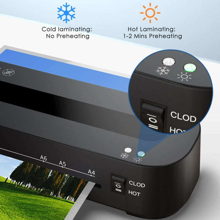 FN333 A4 Photo Laminating Machine With Hot And Cold Mode, Size: Set 4(EU Plug)