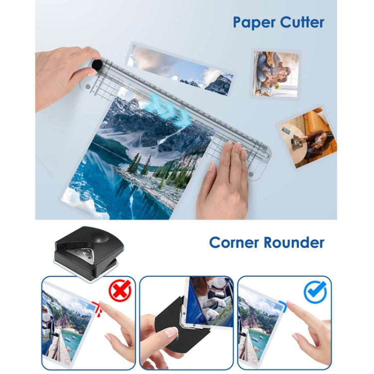 FN333 A4 Photo Laminating Machine With Hot And Cold Mode, Size: Set 1(UK Plug)