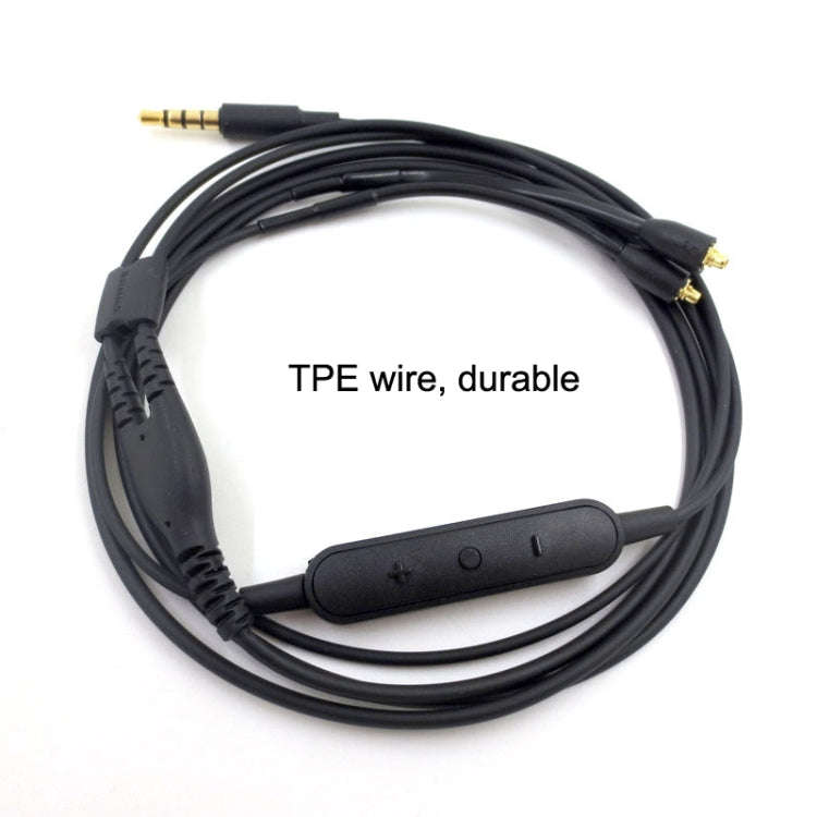 For Shure SE215+ MMCX Interface Audio Headphone Cable With Wire Control and Call Function