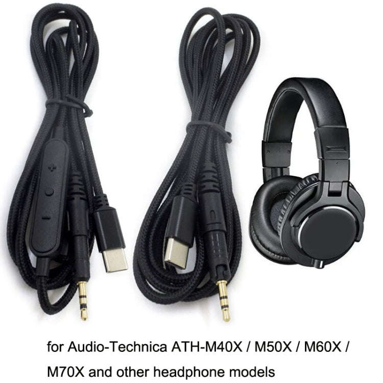 For M40X / ATH-M50X / M60X / M70X TYPE-C/USB-C Audio Headphone Cable, Style:, Color: Standard Ver...