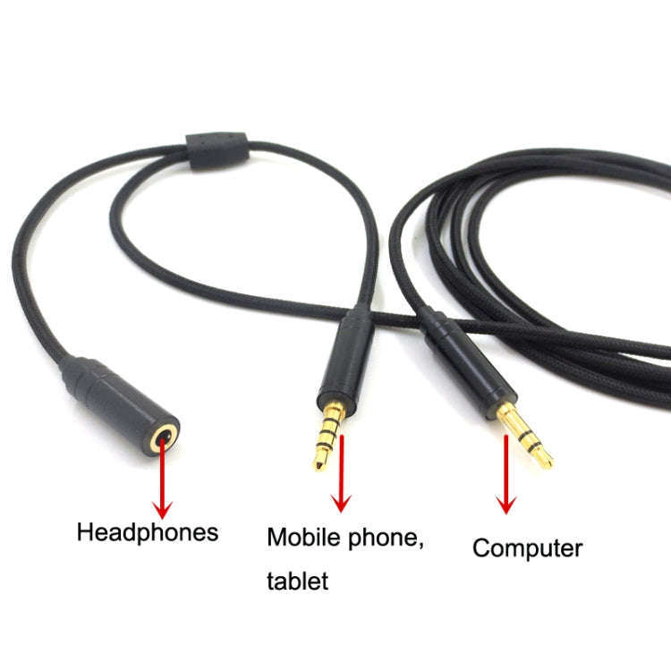 3.5mm Voice Party Live Recording Audio Cable Mobile Game Projection Computer Chat Link Cable(Red ...