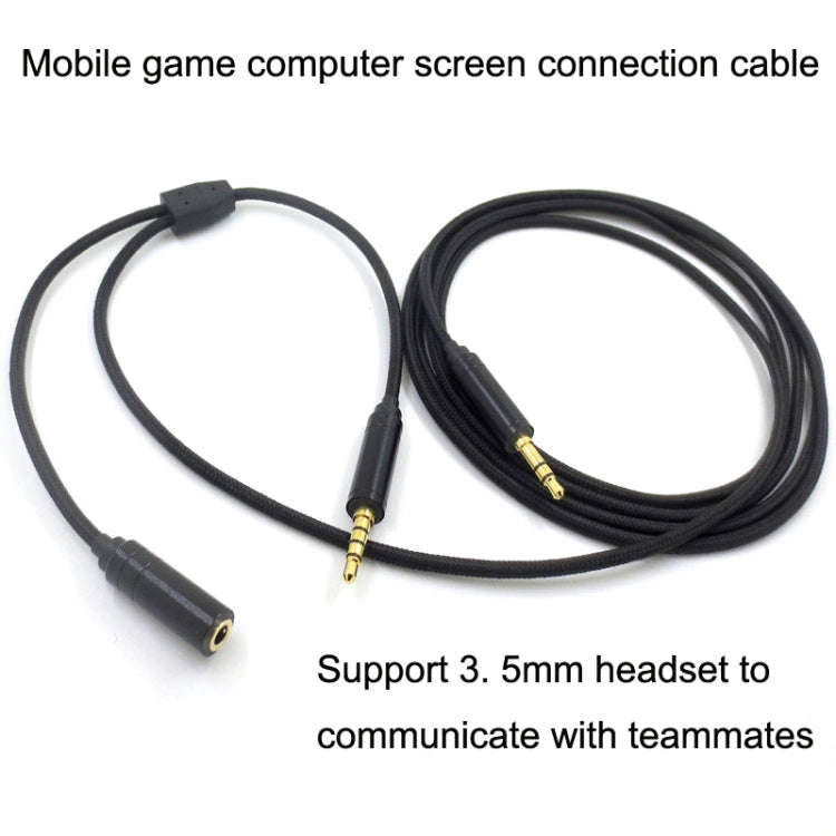 3.5mm Voice Party Live Recording Audio Cable Mobile Game Projection Computer Chat Link Cable(Red ...